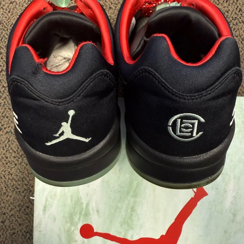 Jordan 5 Retro Low CLOT Jade: Sneakers Black and Red - Picture 4 of 5